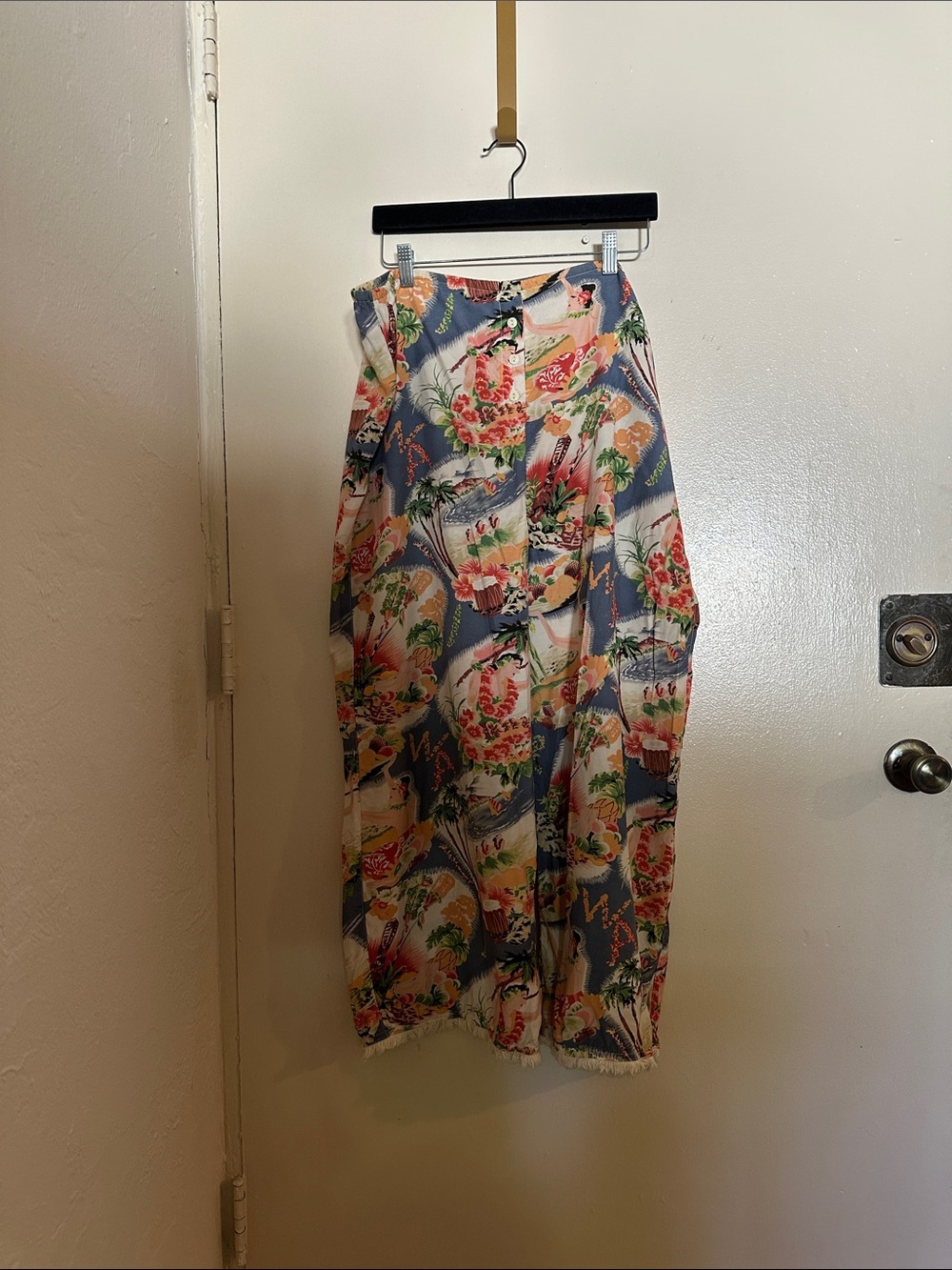Soft Surroundings Floral Hawaiian Print Wide Leg Pants  XL